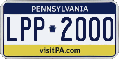 PA license plate LPP2000