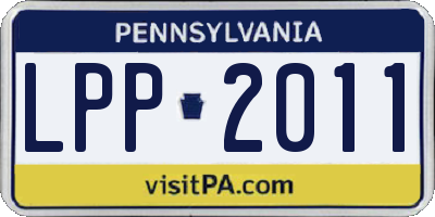 PA license plate LPP2011