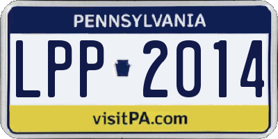 PA license plate LPP2014