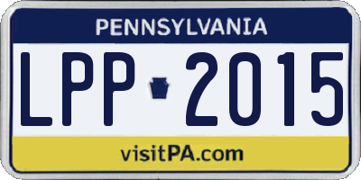 PA license plate LPP2015