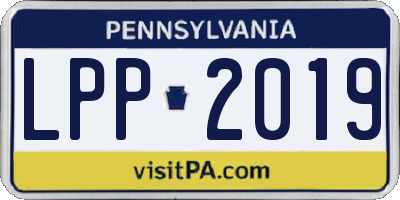 PA license plate LPP2019