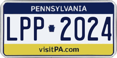 PA license plate LPP2024
