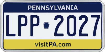 PA license plate LPP2027