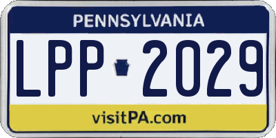 PA license plate LPP2029