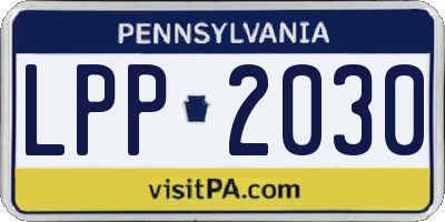 PA license plate LPP2030