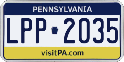 PA license plate LPP2035