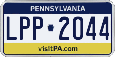 PA license plate LPP2044