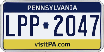 PA license plate LPP2047