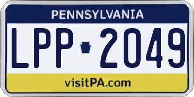 PA license plate LPP2049