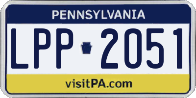 PA license plate LPP2051