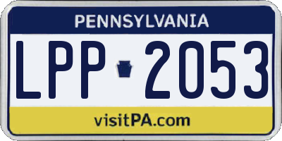 PA license plate LPP2053