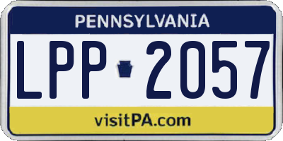 PA license plate LPP2057