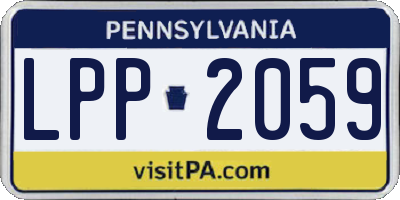 PA license plate LPP2059