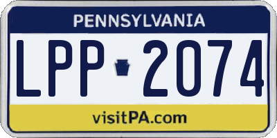 PA license plate LPP2074