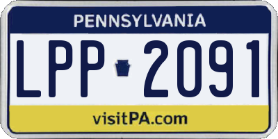 PA license plate LPP2091