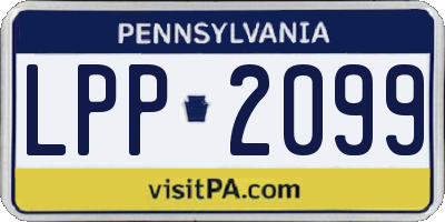 PA license plate LPP2099