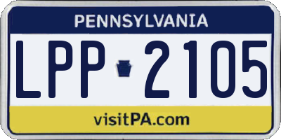 PA license plate LPP2105