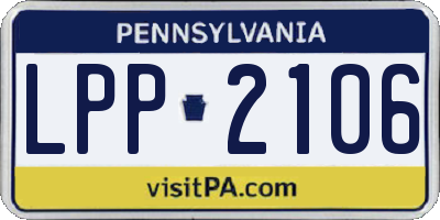 PA license plate LPP2106