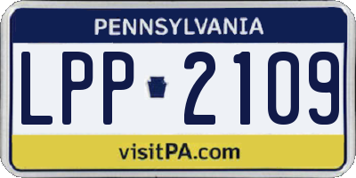 PA license plate LPP2109