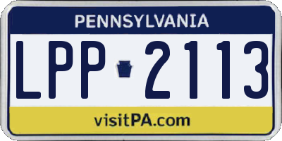 PA license plate LPP2113