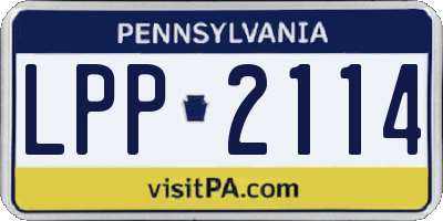 PA license plate LPP2114