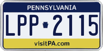 PA license plate LPP2115