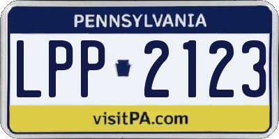 PA license plate LPP2123