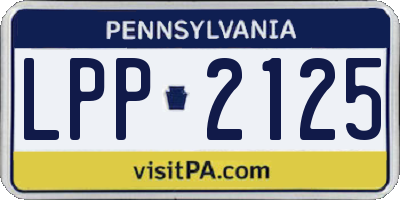 PA license plate LPP2125