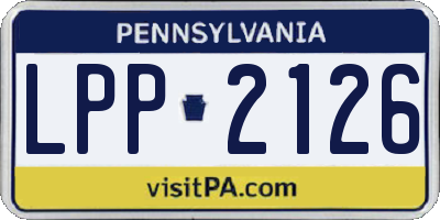 PA license plate LPP2126