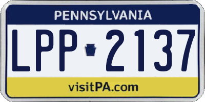 PA license plate LPP2137