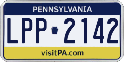 PA license plate LPP2142