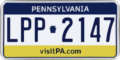 PA license plate LPP2147