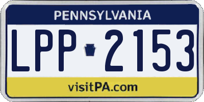 PA license plate LPP2153