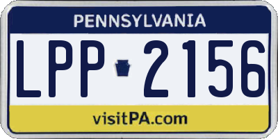 PA license plate LPP2156