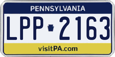 PA license plate LPP2163