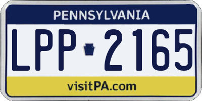 PA license plate LPP2165
