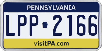 PA license plate LPP2166