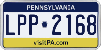 PA license plate LPP2168