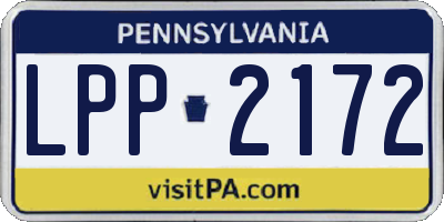 PA license plate LPP2172