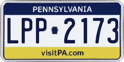 PA license plate LPP2173