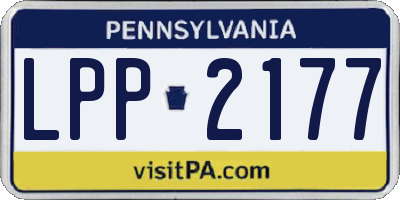 PA license plate LPP2177