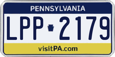 PA license plate LPP2179