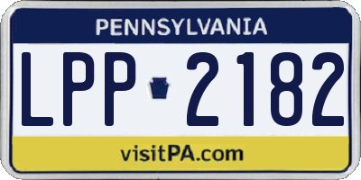 PA license plate LPP2182
