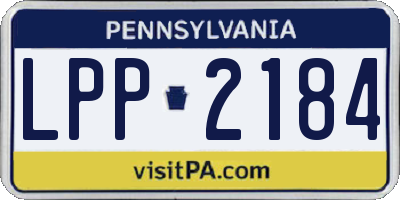 PA license plate LPP2184