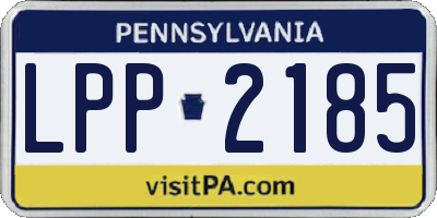 PA license plate LPP2185