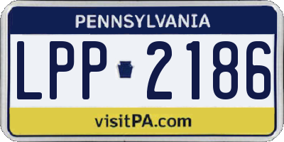 PA license plate LPP2186