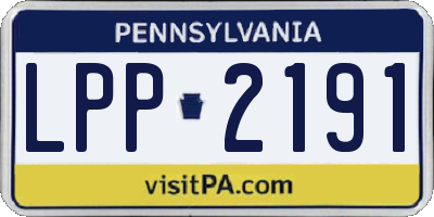 PA license plate LPP2191