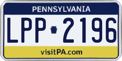 PA license plate LPP2196