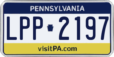 PA license plate LPP2197