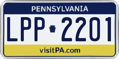 PA license plate LPP2201